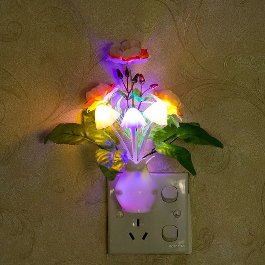 USB Rechargeable Mushroom Motion-Sensor LED Night Lamp