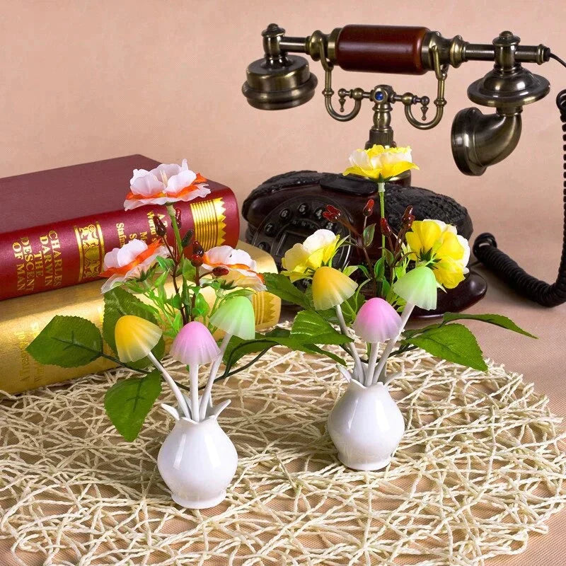 USB Rechargeable Mushroom Motion-Sensor LED Night Lamp