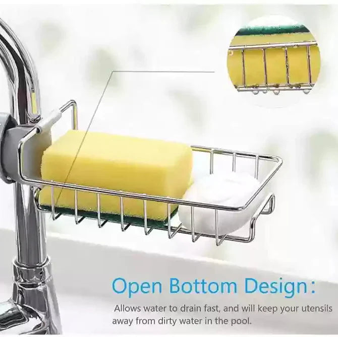 Kitchen Sink Sponge & Brush Stand Holder — Countertop