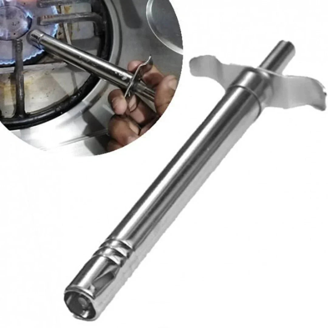 Stainless Steel Long Handle Manual Gas Lighter — Kitchen