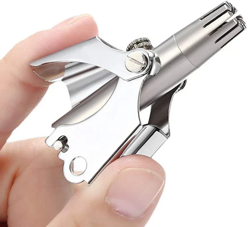 Stainless Steel Portable Manual Nose Hair Trimmer
