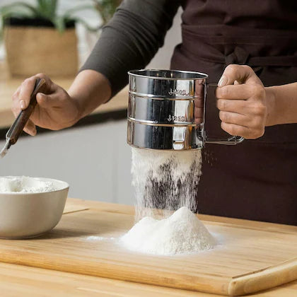 Stainless Steel Flour Sieve Cup Strainer — Handheld Sifter